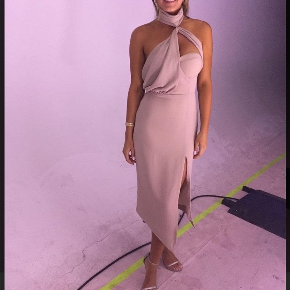 Misha Trivata halter neck bodice Dress